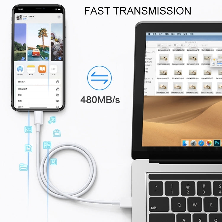Cavo di ricarica dati di sincronizzazione USB in materiale TPE a più fili di qualità eccellente da 2 m per iPhone, iPad, compatibile con iOS 15.5
