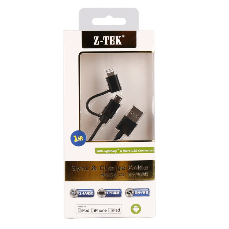 Cavo ricarica 2 in 1 Lightning e Micro USB da 1 metro