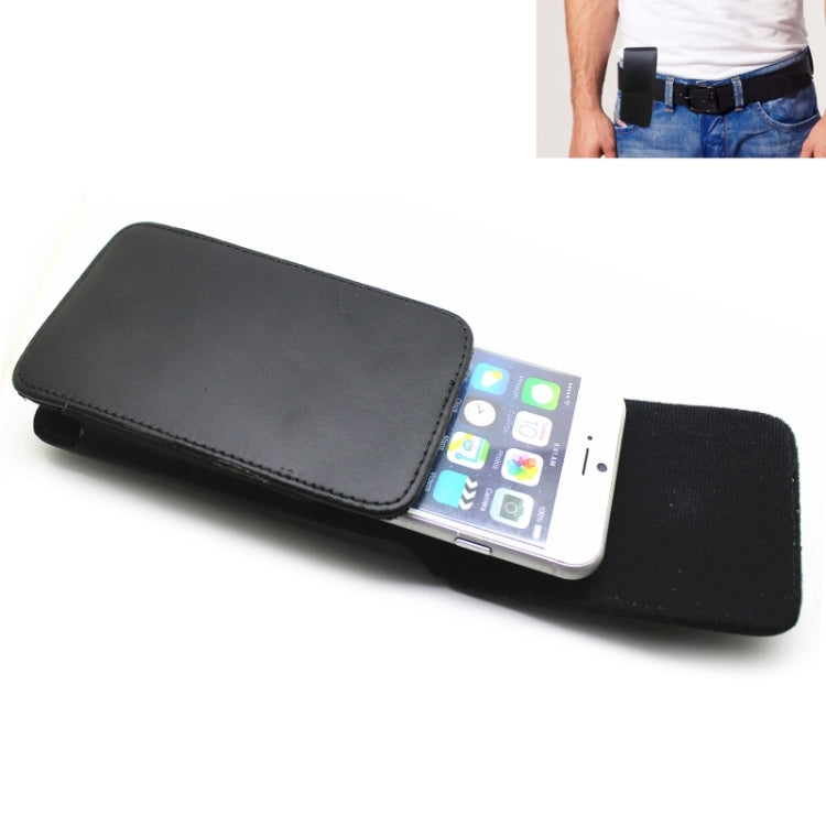 Custodia in pelle universale stile verticale con clip da cintura per iPhone 6 Plus / Galaxy Note 4 / Note 3
