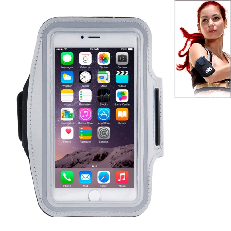 Custodia sportiva da braccio con foro per auricolari e tasca per chiavi per iPhone 6 Plus