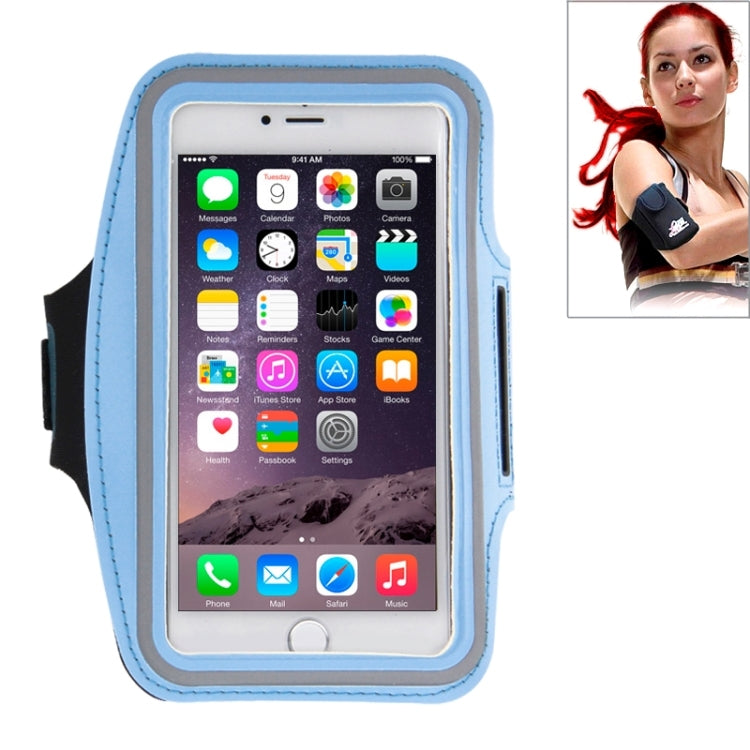 Custodia sportiva da braccio con foro per auricolari e tasca per chiavi per iPhone 6 Plus