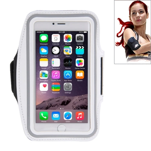 Custodia sportiva da braccio con foro per auricolari e tasca per chiavi per iPhone 6 Plus
