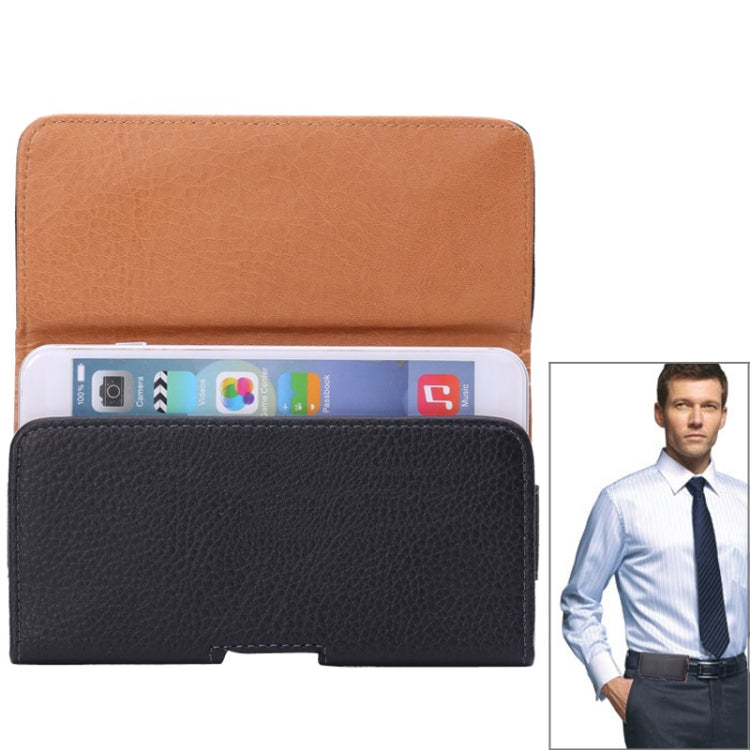 Marsupio stile orizzontale con texture Litchi per iPhone 6s Plus / iPhone 6 Plus e Galaxy Note 8 / Note 5 / Note 4 / S6 Edge Plus
