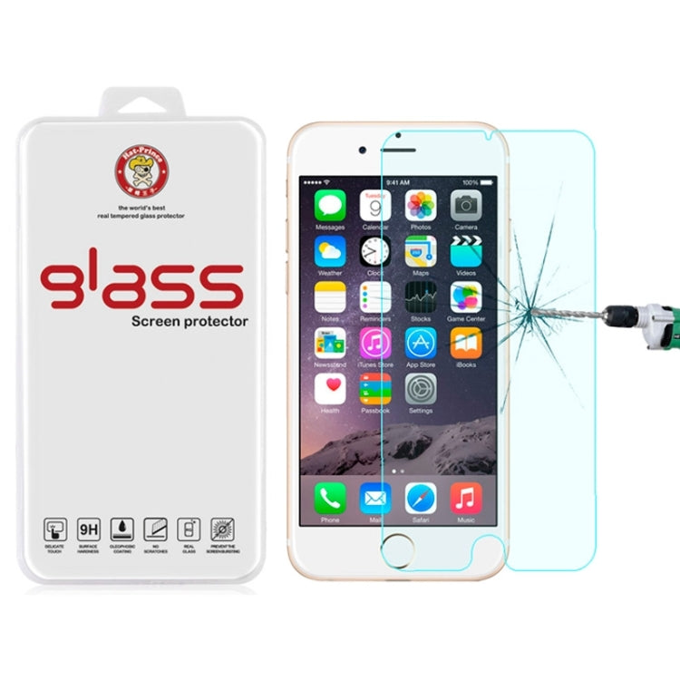 Hat-Prince 0,26 mm 9H Durezza superficiale 2,5D Pellicola in vetro temperato antideflagrante per iPhone 6 Plus