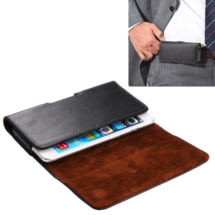 Custodia in pelle universale stile orizzontale/marsupio con stecca posteriore per iPhone 6 Plus e 6s Plus, Samsung Note 8 e 5 e 4 / S6 edge+ / A8