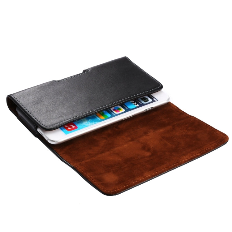 Custodia in pelle universale stile orizzontale/marsupio con stecca posteriore per iPhone 6 Plus e 6s Plus, Samsung Note 8 e 5 e 4 / S6 edge+ / A8