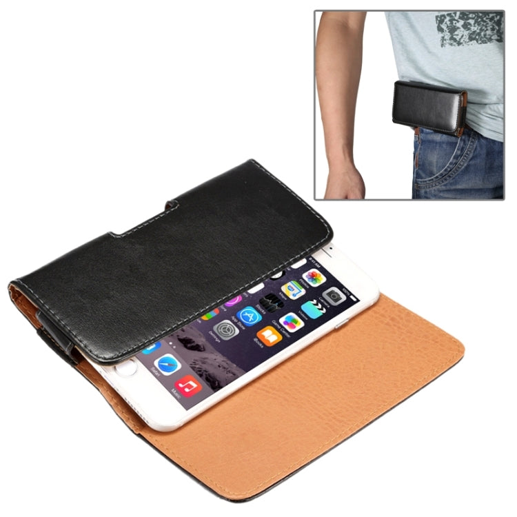 Marsupio stile orizzontale in pelle di agnello con stecca posteriore per iPhone 6 Plus / 6S Plus / Galaxy Note 8 / Galaxy Note 4 / Note 5 / S6 Edge+ / A8