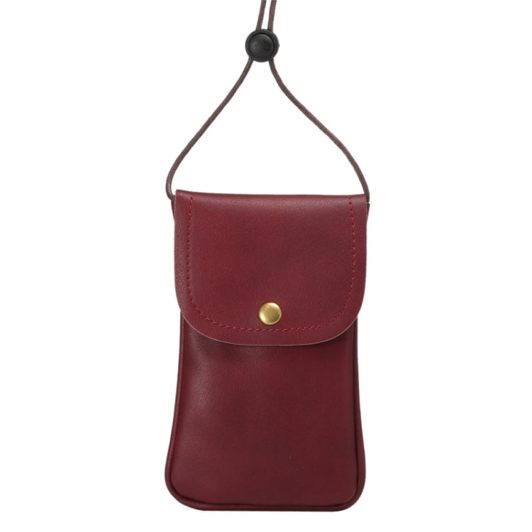 Custodia verticale universale in pelle PU/borsa in pelle per telefono con cordino