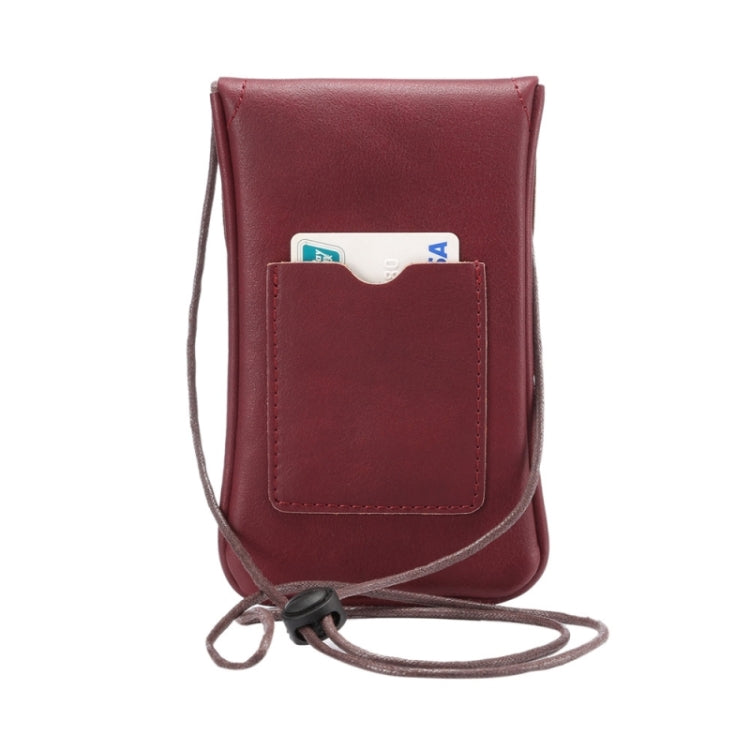 Custodia verticale universale in pelle PU/borsa in pelle per telefono con cordino