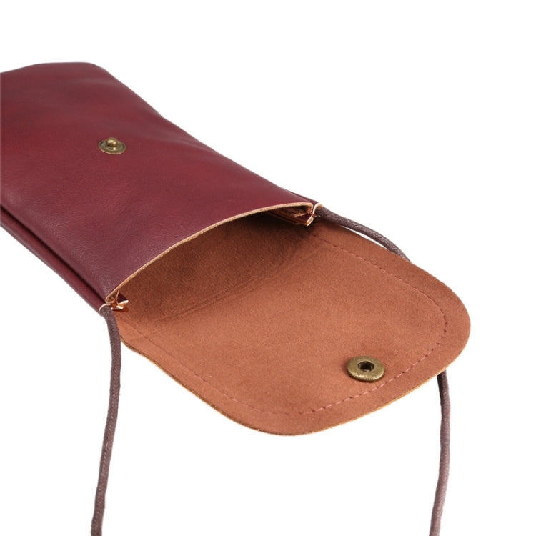 Custodia verticale universale in pelle PU/borsa in pelle per telefono con cordino