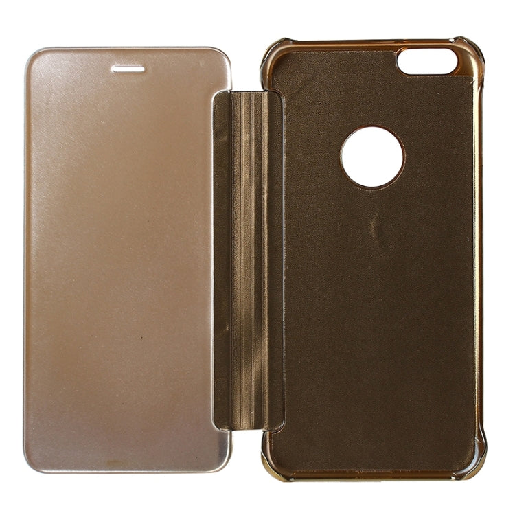 Per iPhone 6 Plus e 6s Plus Specchio galvanico con ribaltamento orizzontale per PC + custodia protettiva in pelle, For 6P & 6sP