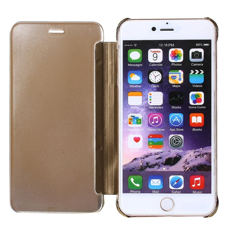 Per iPhone 6 Plus e 6s Plus Specchio galvanico con ribaltamento orizzontale per PC + custodia protettiva in pelle, For 6P & 6sP