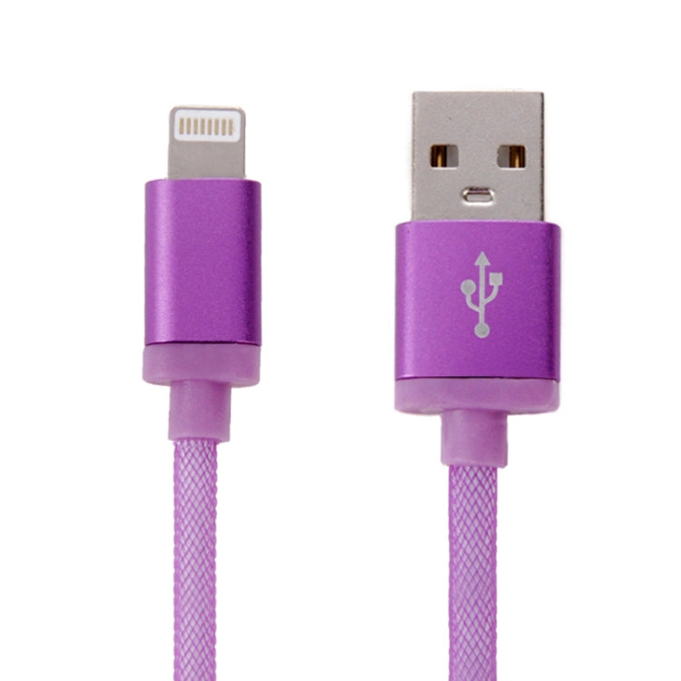 Cavo dati/caricatore Net Style Metal Head da 8 pin a USB, lunghezza cavo: 25 cm