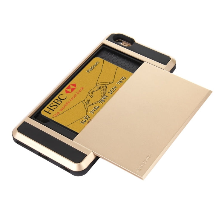 Custodia combinata Blade PC + TPU con slot per schede per iPhone 6 Plus