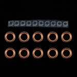 10 paia/set Anello per obiettivo fotocamera posteriore + supporto per torcia per iPhone 6 Plus e 6s Plus, Rose Gold, For iPhone 6 Plus