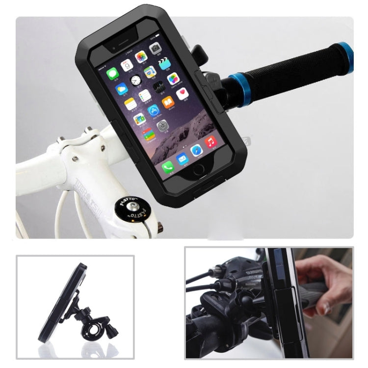 Per iPhone 6 Plus e 6s Plus Custodia impermeabile IPX8 con schermo sensibile al tocco con supporto per bici e cordino, For 6P & 6sP