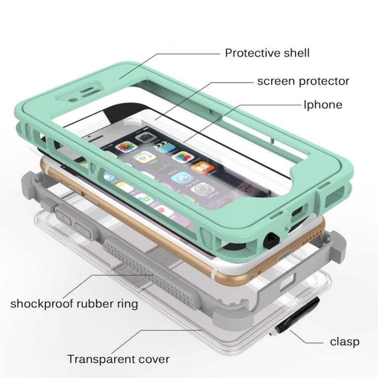 Custodia protettiva nottilucente antiurto, antiurto, antipolvere, impermeabile, con supporto per iPhone 6 e 6S