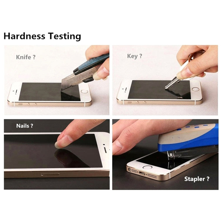 Pellicola per schermo in vetro temperato antideflagrante 5D con durezza superficiale 0,26 mm 9H per iPhone 6 e 6s