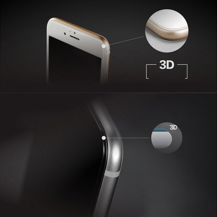 Pellicola per schermo in vetro temperato antideflagrante 5D con durezza superficiale 0,26 mm 9H per iPhone 6 e 6s