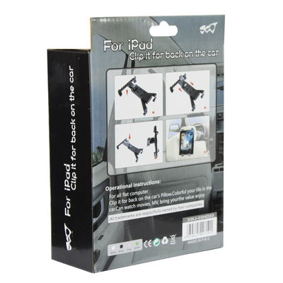 Supporto per staffa retrattile multidirezionale per iPad/iPad 2/7 pollici~11 pollici Tablet PC Clip sul poggiatesta dell'auto, portata retrattile: 16 cm~25 cm