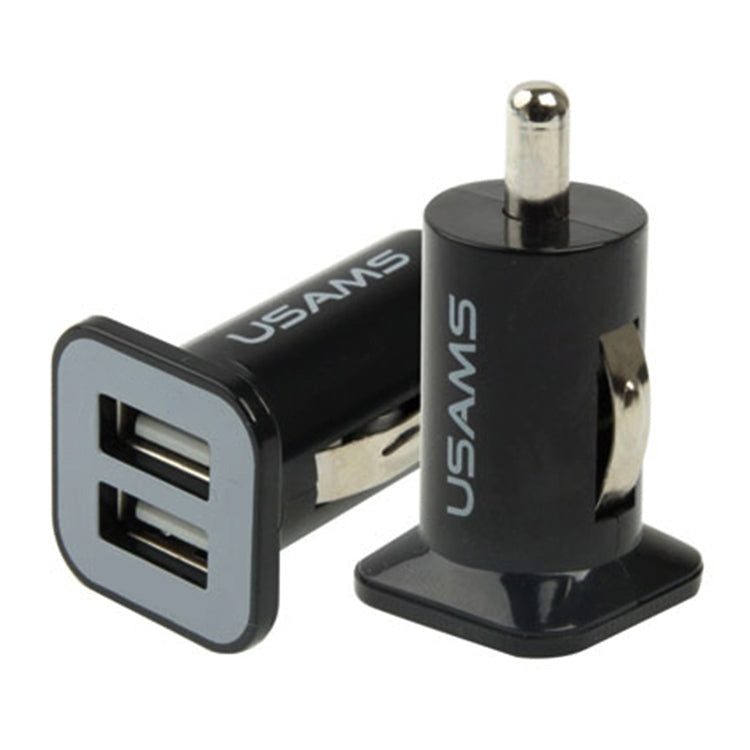 Caricatore da auto con doppia porta USB ad alte prestazioni 2.1A + 1A per iPad Air 2 & Air & 4, iPhone 6 & 6 Plus & 5C & 5S & 4 & 4S, iPod touch, Galaxy Tablet / Serie Note e altri telefoni cellulari, navigatori