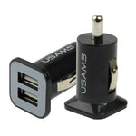 Caricatore da auto con doppia porta USB ad alte prestazioni 2.1A + 1A per iPad Air 2 & Air & 4, iPhone 6 & 6 Plus & 5C & 5S & 4 & 4S, iPod touch, Galaxy Tablet / Serie Note e altri telefoni cellulari, navigatori