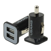 Caricatore da auto con doppia porta USB ad alte prestazioni 2.1A + 1A per iPad Air 2 & Air & 4, iPhone 6 & 6 Plus & 5C & 5S & 4 & 4S, iPod touch, Galaxy Tablet / Serie Note e altri telefoni cellulari, navigatori