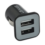 Caricatore da auto con doppia porta USB ad alte prestazioni 2.1A + 1A per iPad Air 2 & Air & 4, iPhone 6 & 6 Plus & 5C & 5S & 4 & 4S, iPod touch, Galaxy Tablet / Serie Note e altri telefoni cellulari, navigatori