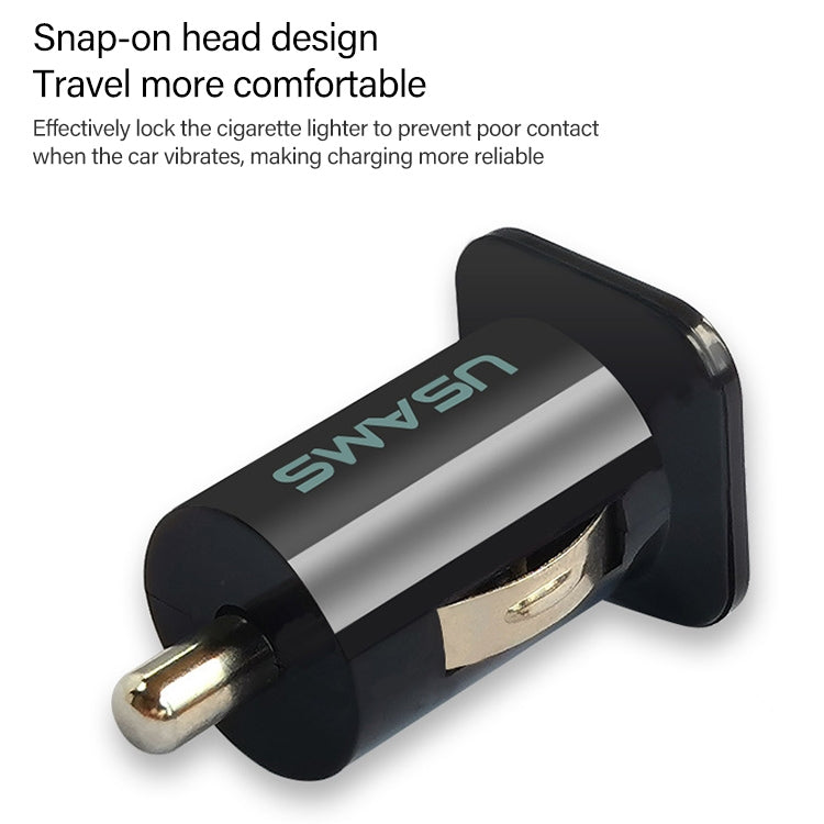 Caricatore da auto con doppia porta USB ad alte prestazioni 2.1A + 1A per iPad Air 2 & Air & 4, iPhone 6 & 6 Plus & 5C & 5S & 4 & 4S, iPod touch, Galaxy Tablet / Serie Note e altri telefoni cellulari, navigatori