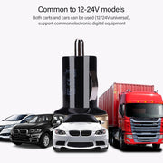 Caricatore da auto con doppia porta USB ad alte prestazioni 2.1A + 1A per iPad Air 2 & Air & 4, iPhone 6 & 6 Plus & 5C & 5S & 4 & 4S, iPod touch, Galaxy Tablet / Serie Note e altri telefoni cellulari, navigatori