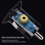 Caricatore da auto con doppia porta USB ad alte prestazioni 2.1A + 1A per iPad Air 2 & Air & 4, iPhone 6 & 6 Plus & 5C & 5S & 4 & 4S, iPod touch, Galaxy Tablet / Serie Note e altri telefoni cellulari, navigatori