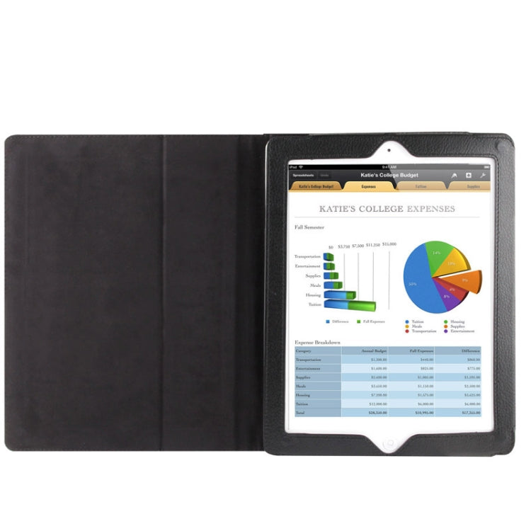 Custodia in pelle per iPad 2, 3 e 4 con funzione sveglia