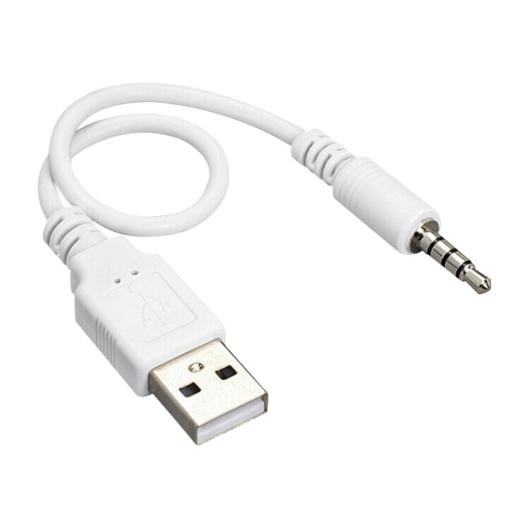 Cavo di ricarica e sincronizzazione dati da USB a jack da 3,5 mm per iPod Shuffle 1a/2a/3a generazione, lunghezza: 15,5 cm