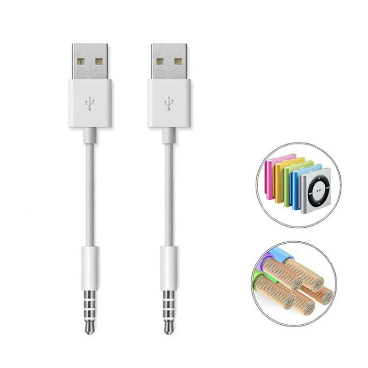 JW-SM1 Cavo di ricarica e sincronizzazione dati da USB a jack da 3,5 mm per iPod shuffle 1a/2a/3a/4a/5a/6a generazione, lunghezza: 10 cm