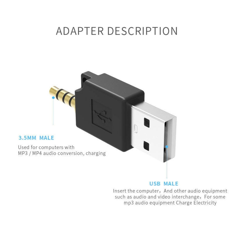 Per iPod shuffle 3°/2° adattatore per caricabatterie dock dati USB, lunghezza: 4,6 cm