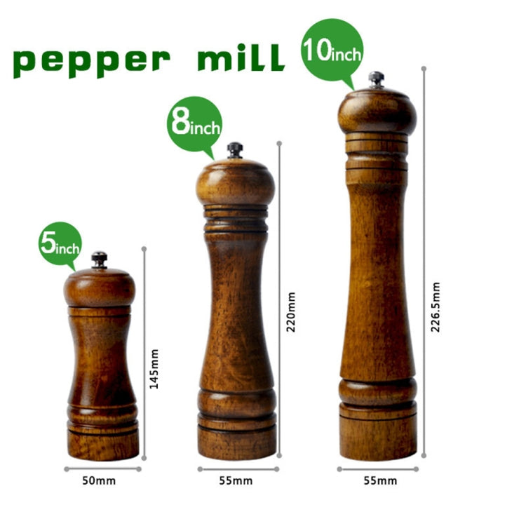 Lunghezza Macinasale classico in legno per spezie e pepe Muller, Style 4, 5 inch, Style 4, 8 inch, Style 4, 10 inch