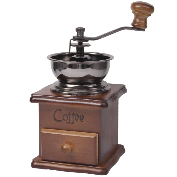 Macinino da caffè manuale con supporto in legno