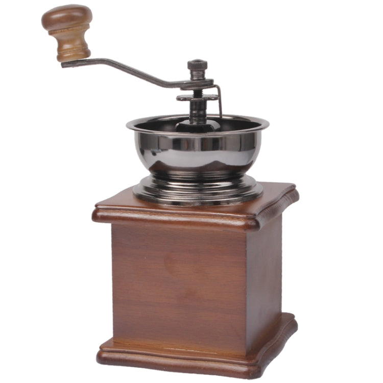 Macinino da caffè manuale con supporto in legno
