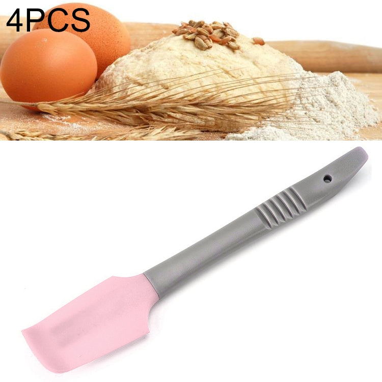 4 pezzi di raschietto in silicone per spalmare il burro, strumento per cuocere torte più liscia, Silicone Scraper(Pink), Silicone Scraper(Blue)