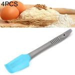 4 pezzi di raschietto in silicone per spalmare il burro, strumento per cuocere torte più liscia, Silicone Scraper(Pink), Silicone Scraper(Blue)