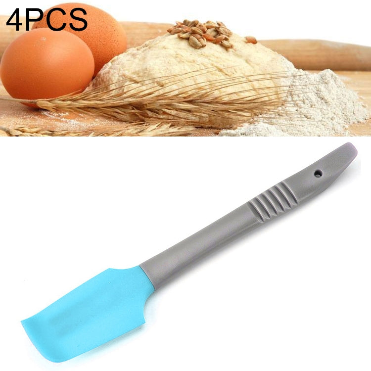 4 pezzi di raschietto in silicone per spalmare il burro, strumento per cuocere torte più liscia, Silicone Scraper(Pink), Silicone Scraper(Blue)