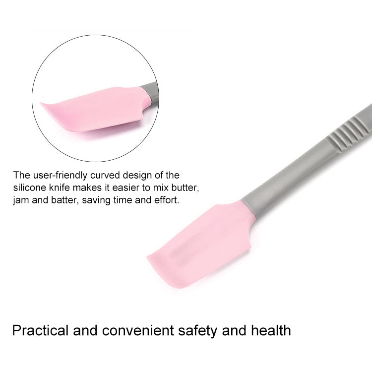 4 pezzi di raschietto in silicone per spalmare il burro, strumento per cuocere torte più liscia, Silicone Scraper(Pink), Silicone Scraper(Blue)