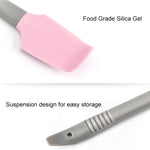 4 pezzi di raschietto in silicone per spalmare il burro, strumento per cuocere torte più liscia, Silicone Scraper(Pink), Silicone Scraper(Blue)