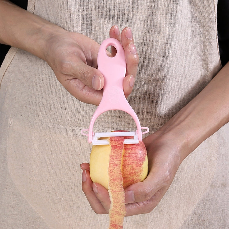 Pelapatate in ceramica a forma di T con manico in ABS resistente, consegna colore casuale, T Shaped Peel Knife