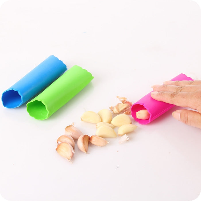 Set 5 pelapatate a tubo in silicone morbido riutilizzabili