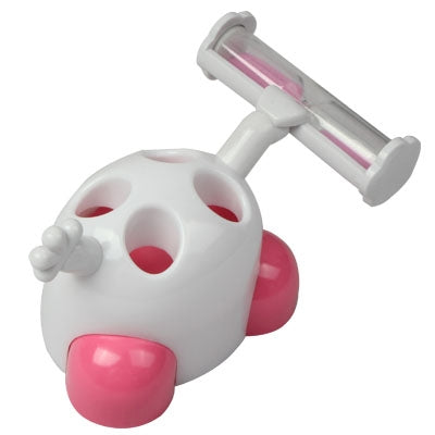 Portaspazzolino creativo a clessidra simpatico cartone animato (consegna colore casuale), Hourglass Toothbrush Stand