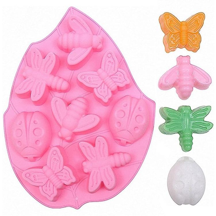 Stampo per torta in silicone 8 in 1 a forma di insetti