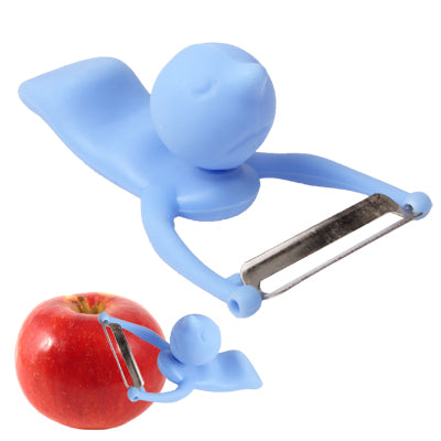 Pelapatate da cucina per frutta e verdura a forma di uomo con manico in ABS resistente, Men Shaped Peel Knife