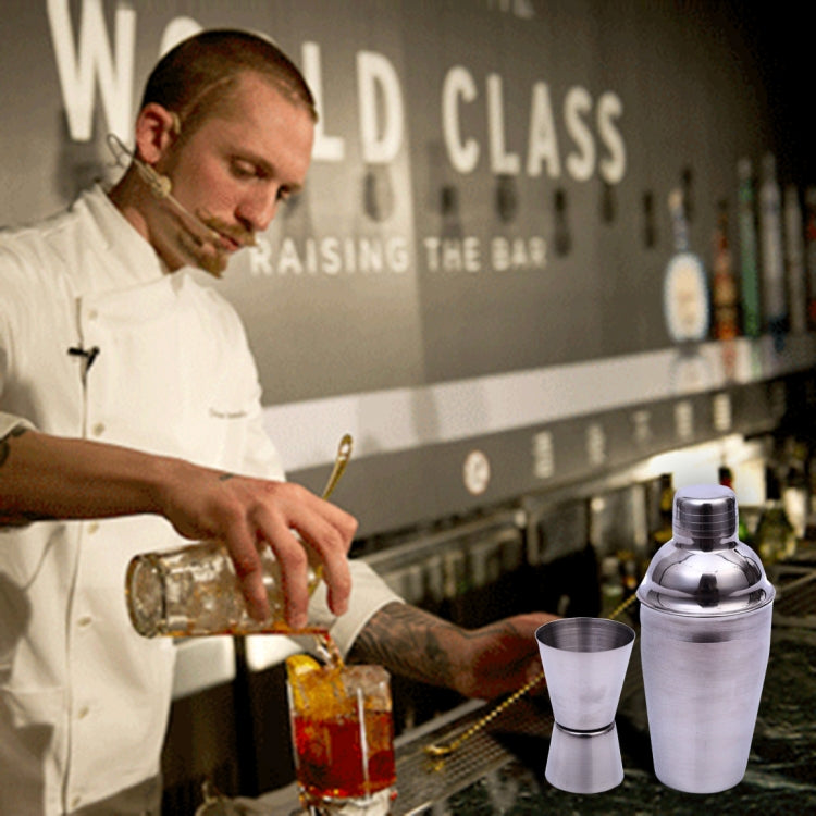 Set shaker classico 5 in 1 in acciaio inossidabile, capacità: 550 ml (shaker + jigger + filtro + clip per ghiaccio + tubo agitatore), 5 in 1 Shaker Set