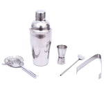 Set shaker classico 5 in 1 in acciaio inossidabile, capacità: 550 ml (shaker + jigger + filtro + clip per ghiaccio + tubo agitatore), 5 in 1 Shaker Set